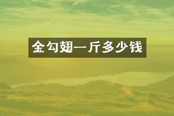 金勾翅一斤多少钱
