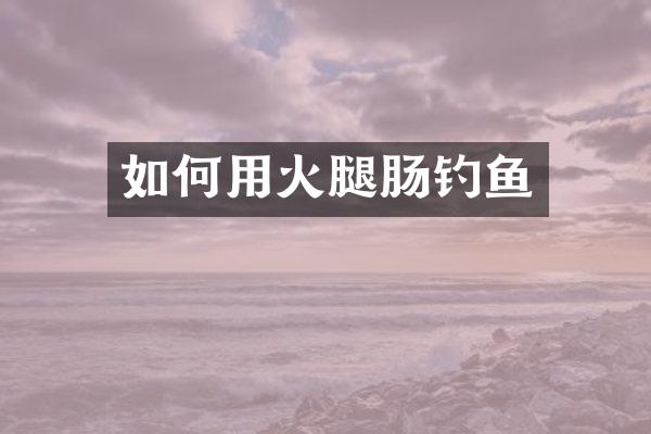 如何用火腿肠钓鱼