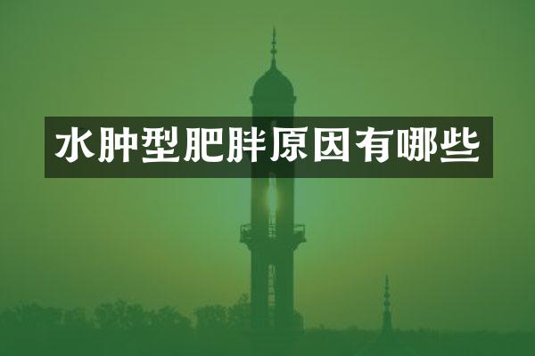 水肿型肥胖原因有哪些