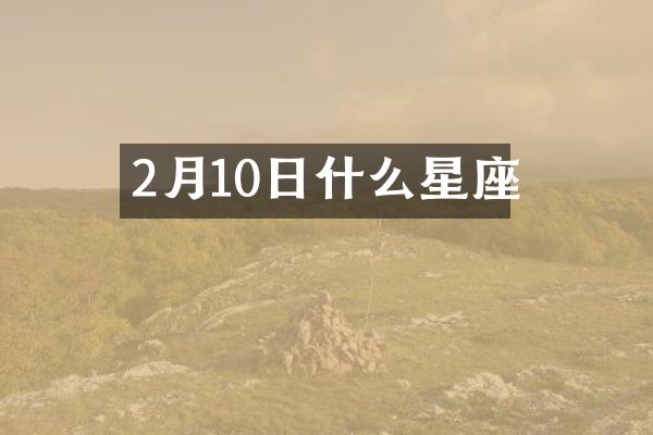 2月10日什么星座