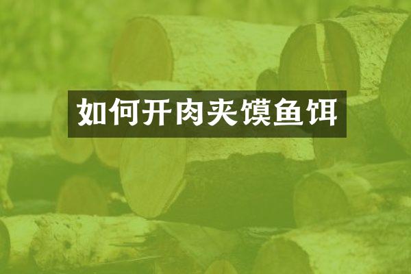 如何开肉夹馍鱼饵