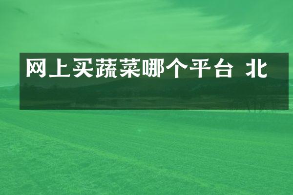 网上买蔬菜哪个平台 北京