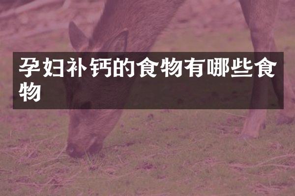 孕妇补钙的食物有哪些食物