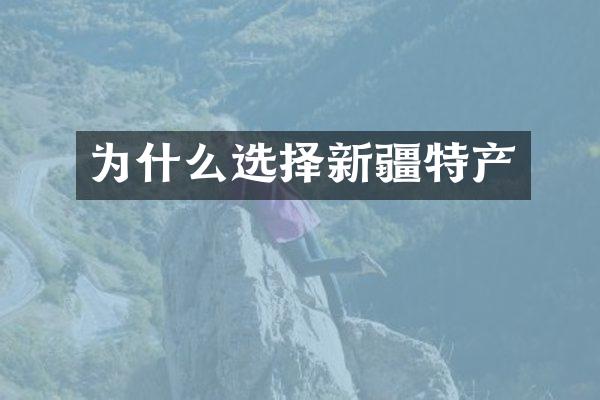 为什么选择新疆特产
