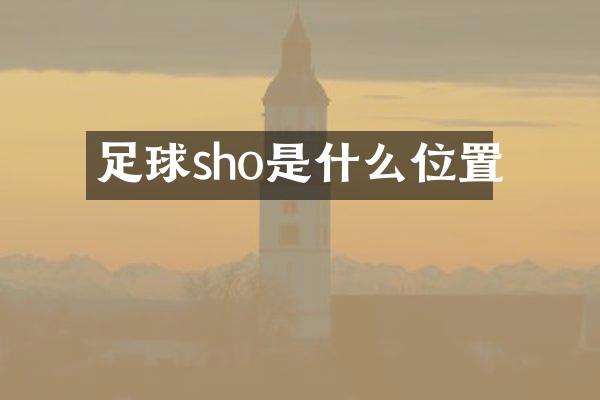 足球sho是什么位置