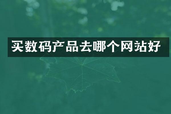 买数码产品去哪个网站好