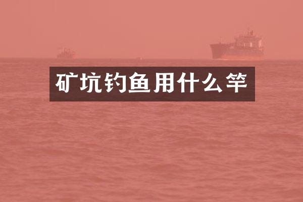矿坑钓鱼用什么竿