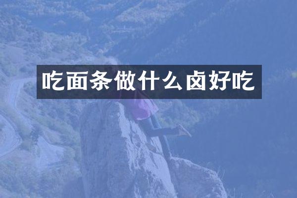 吃面条做什么卤好吃