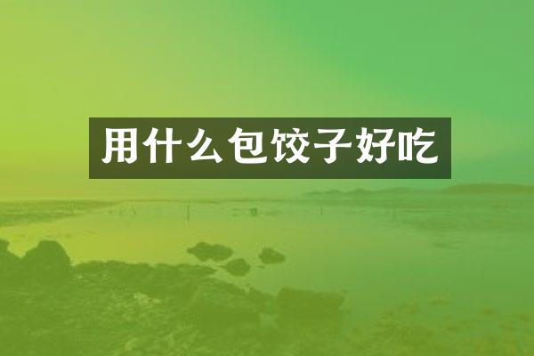 用什么包饺子好吃