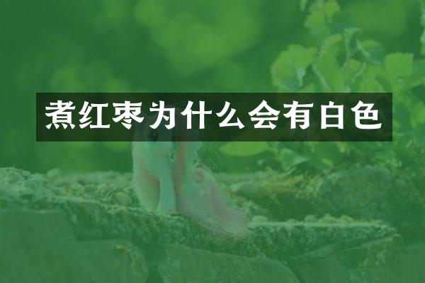 煮红枣为什么会有白色