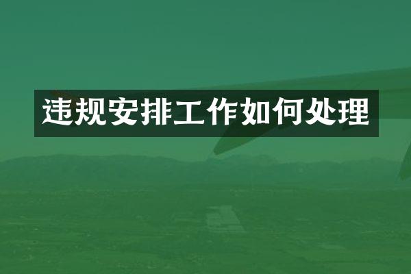 违规安排工作如何处理