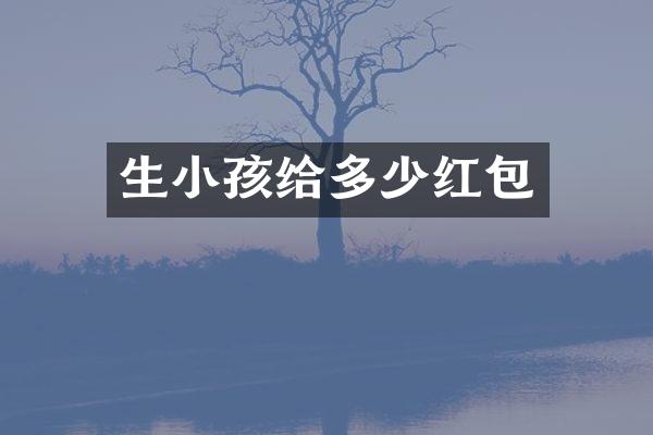 生小孩给多少红包