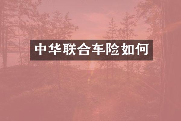 中华联合车险如何