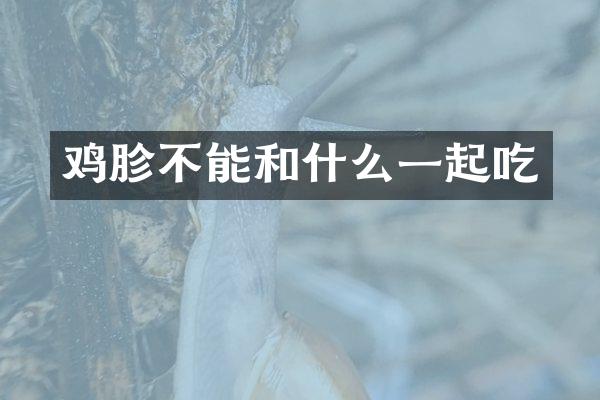 鸡胗不能和什么一起吃