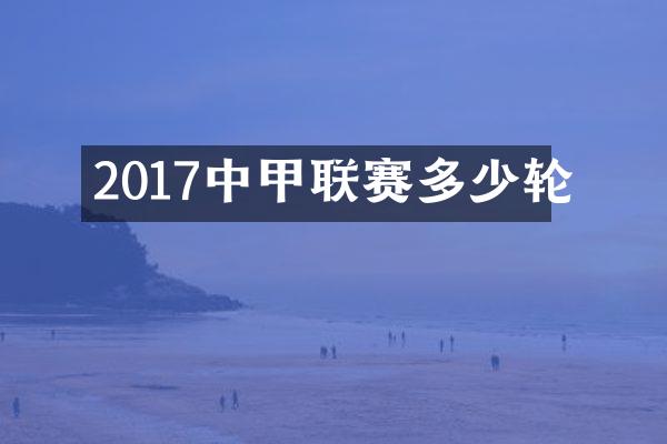 2017中甲联赛多少轮