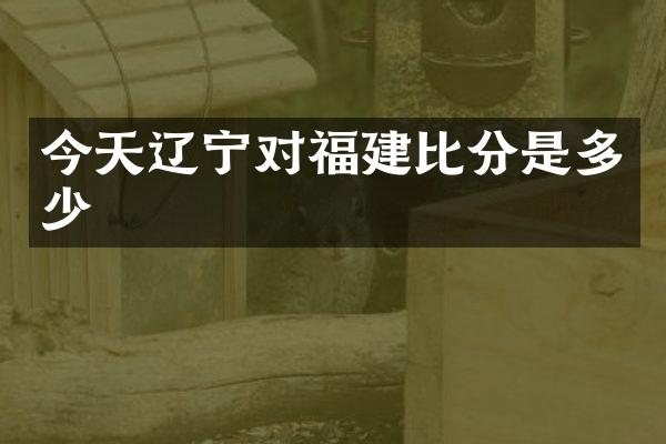 今天辽宁对福建比分是多少
