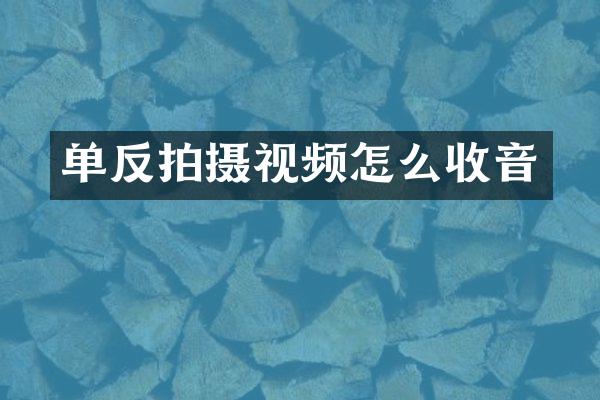单反拍摄视频怎么收音