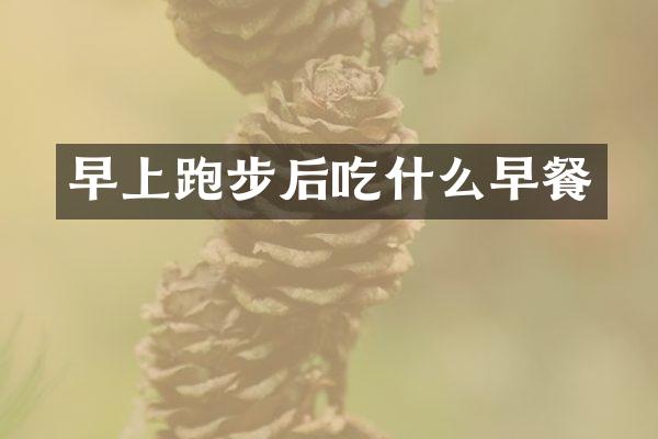 早上跑步后吃什么早餐