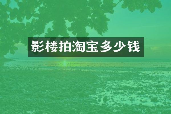 影楼拍淘宝多少钱