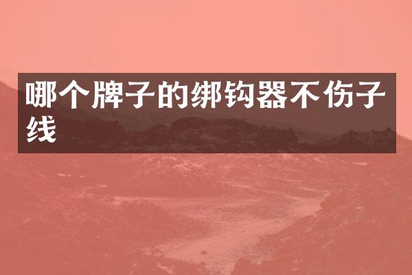 哪个牌子的绑钩器不伤子线