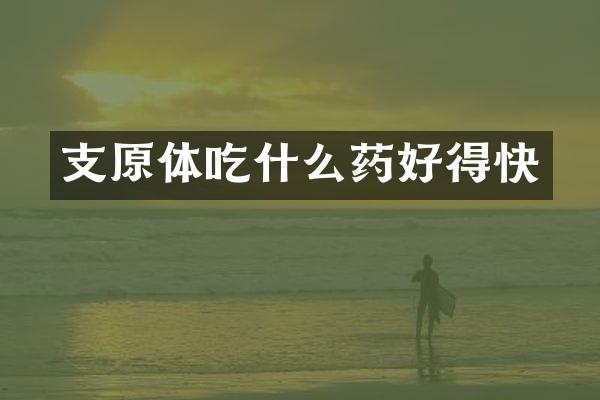 支原体吃什么药好得快