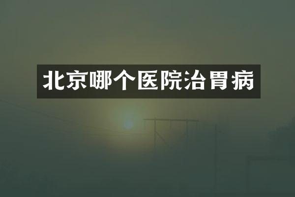 北京哪个医院治胃病