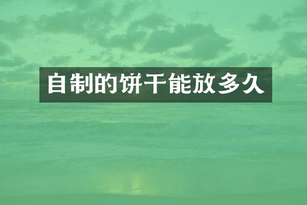 自制的饼干能放多久