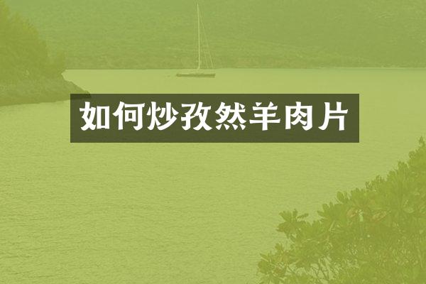 如何炒孜然羊肉片