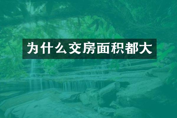 为什么交房面积都大