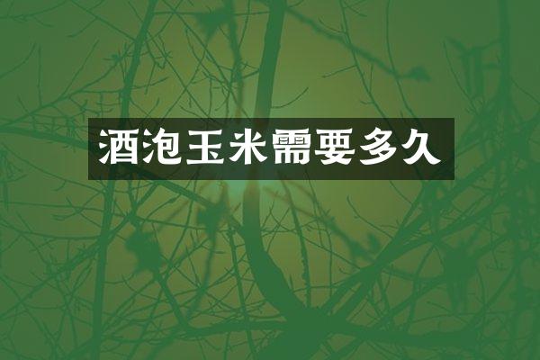 酒泡玉米需要多久