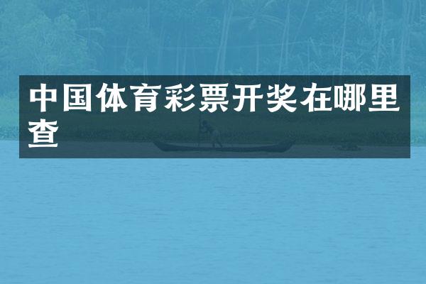 中国体育彩票开奖在哪里查