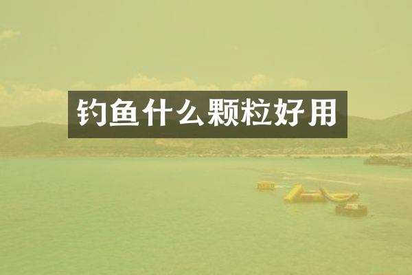 钓鱼什么颗粒好用