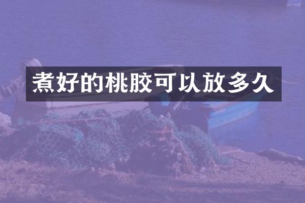 煮好的桃胶可以放多久