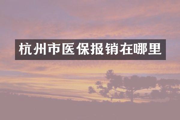 杭州市医保报销在哪里