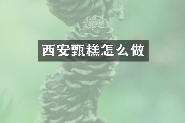 西安甄糕怎么做