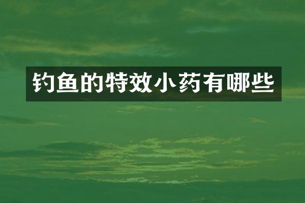 钓鱼的特效小药有哪些