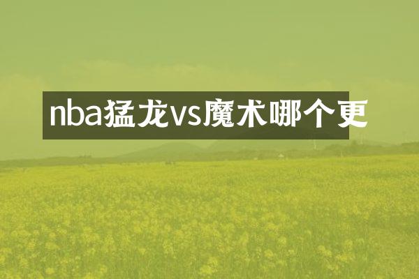 nba猛龙vs魔术哪个更