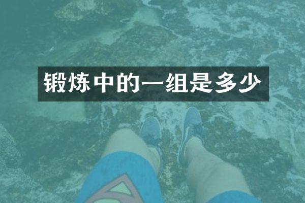 锻炼中的一组是多少