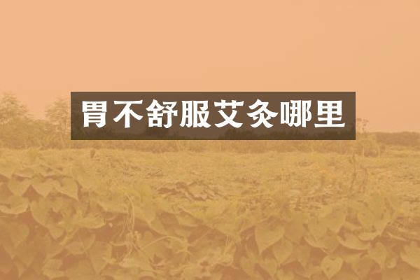 胃不舒服艾灸哪里