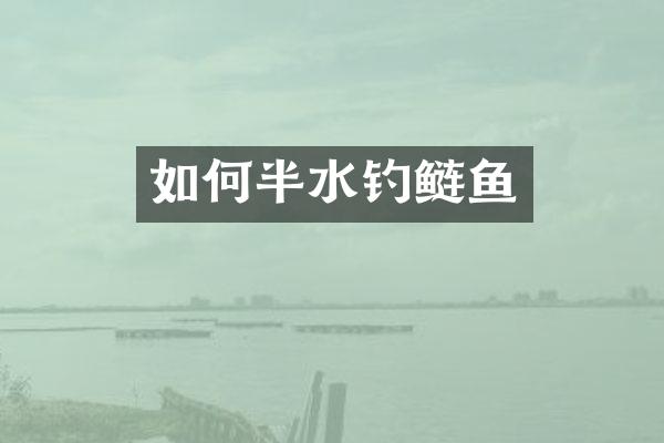 如何半水钓鲢鱼