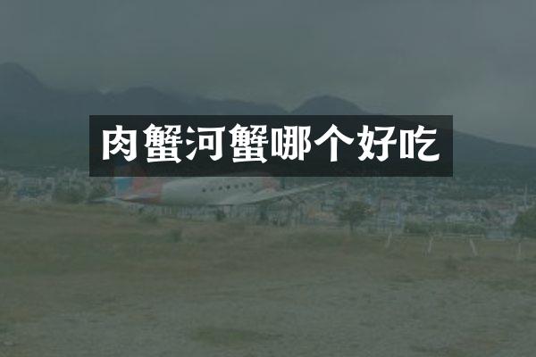 肉蟹河蟹哪个好吃