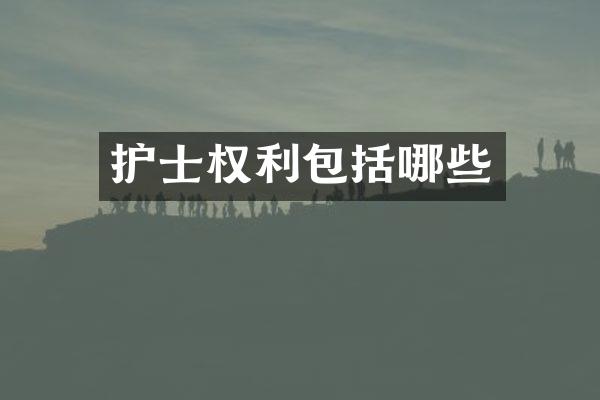 护士权利包括哪些