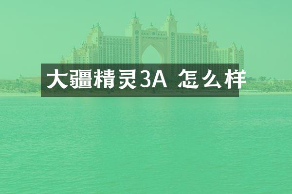 大疆精灵3A 怎么样