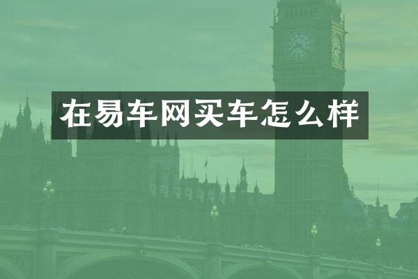 在易车网买车怎么样