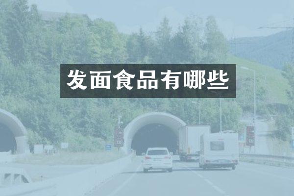 发面食品有哪些
