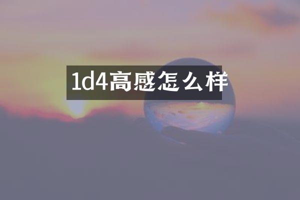 1d4高感怎么样