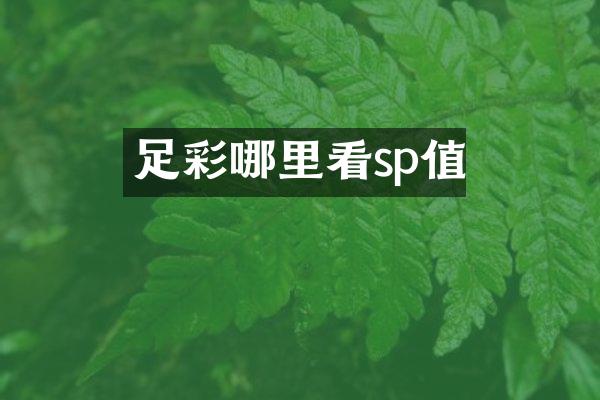 足彩哪里看sp值