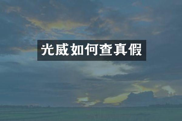 光威如何查真假