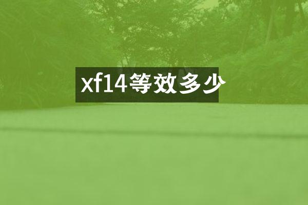 xf14等效多少