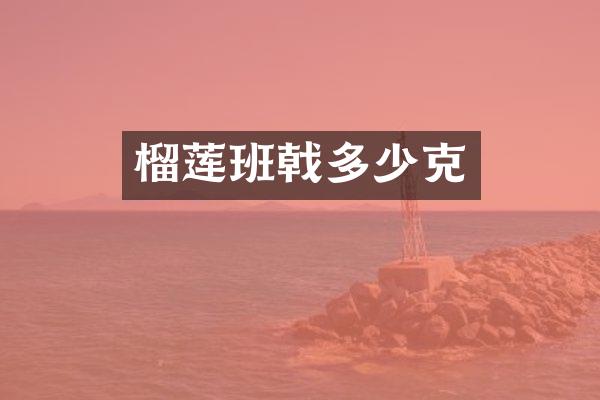榴莲班戟多少克